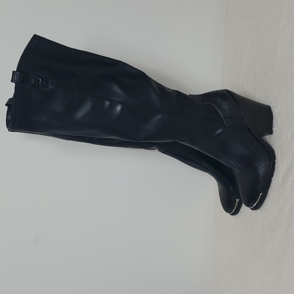 Franco Sarto Sleek Black Heeled Boots